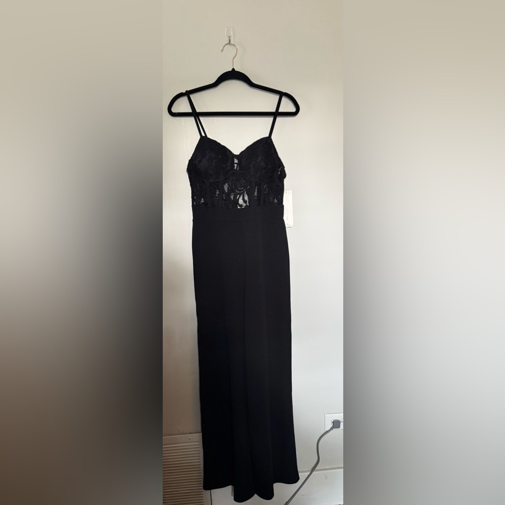 Almost Famous Black Lace Jumpsuit